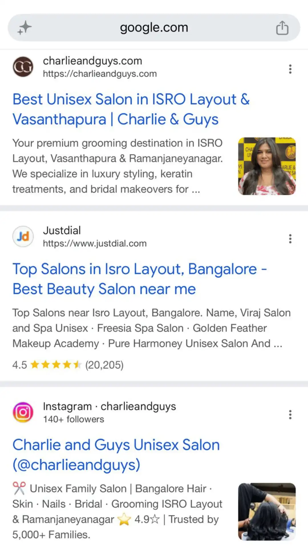 SEO and social media handling for salons — Photon Media Bangalore