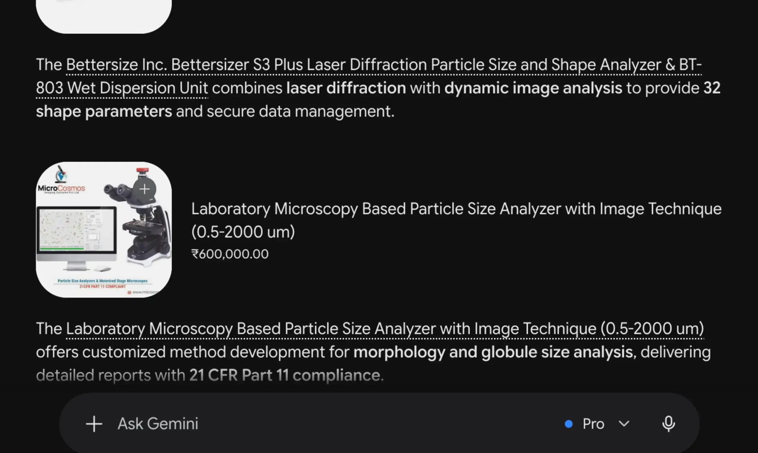 Google Gemini citing this B2B website as an AEO and GEO agency result
