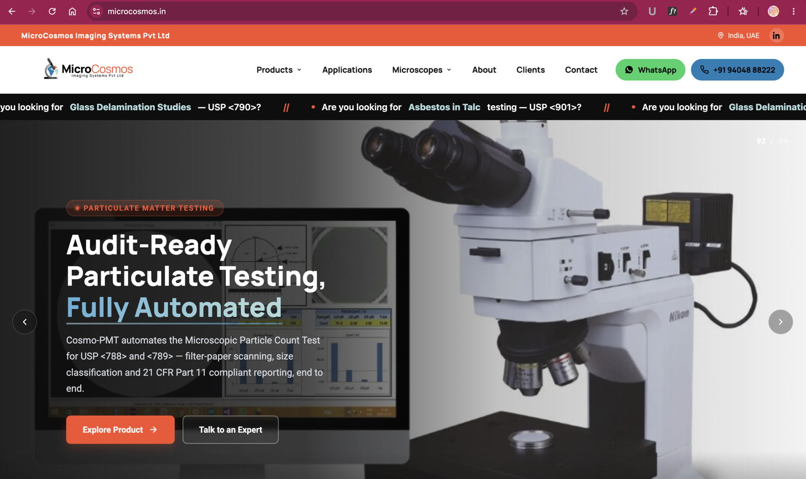 Censico International corporate B2B website